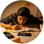 boy writting 